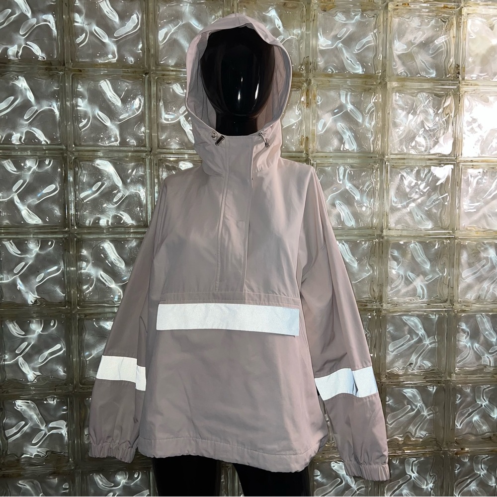 Dusty Pink Reflective Anorak Jacket.